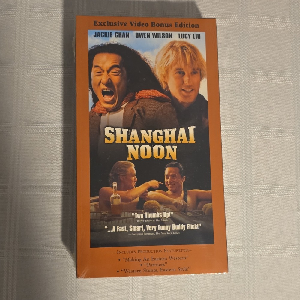 New Factory Sealed Shanghai Noon 2001 VHS Jackie Chan, Owen Wilson Bonus Edition